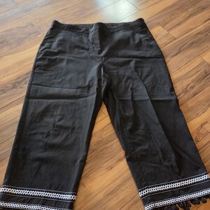 Zac & Rachel Black Pants with White Trim
